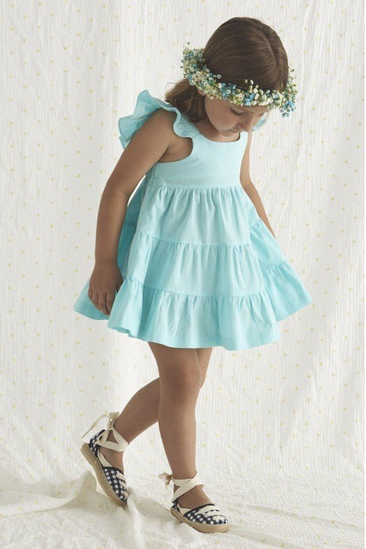 Driada Ruffle Strap Dress Blue