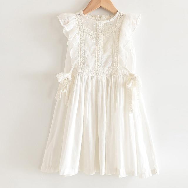 Girl's Clothing WHITE 2 / 3T Lace Embroidery Dress