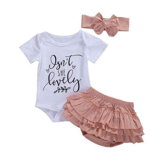 Girl's Clothing 1 / 6M Short Sleeve Jumpsuit Set
