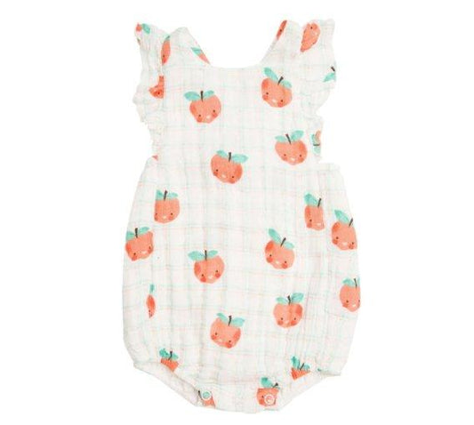 Plaid Tropical Peaches Sun Suit